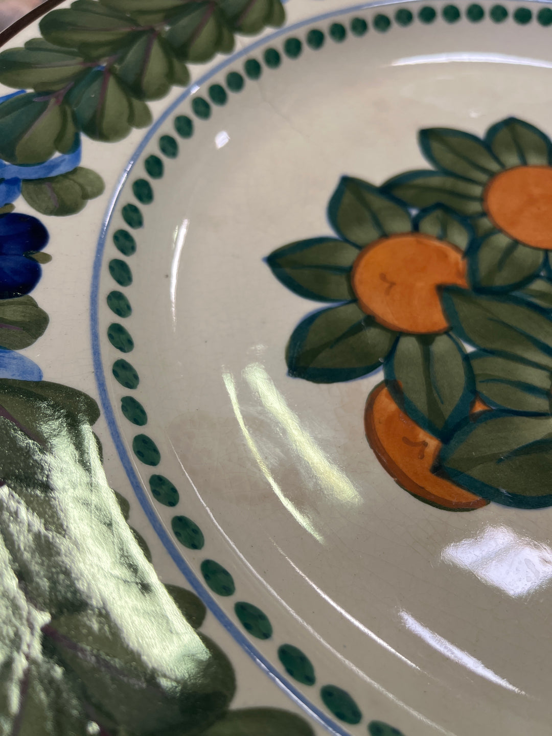 Aluminia - Faience wall plate / Dish with floral motif