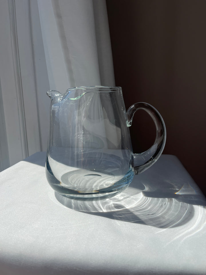Glass jug, mouth-blown, solid