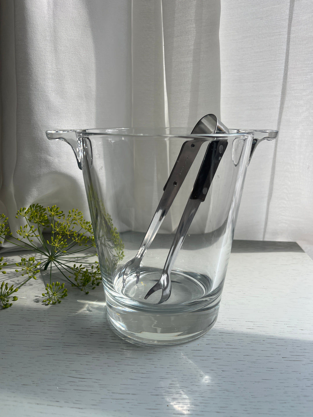 Retro ispand i klart glas med istang