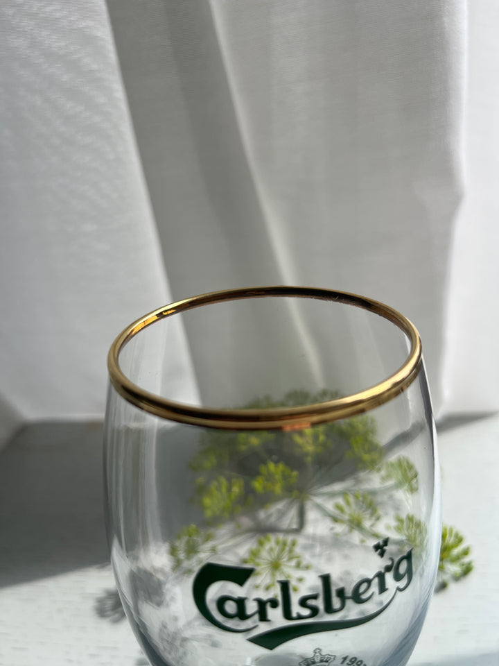 Carlsberg - Ølglas med guldkant