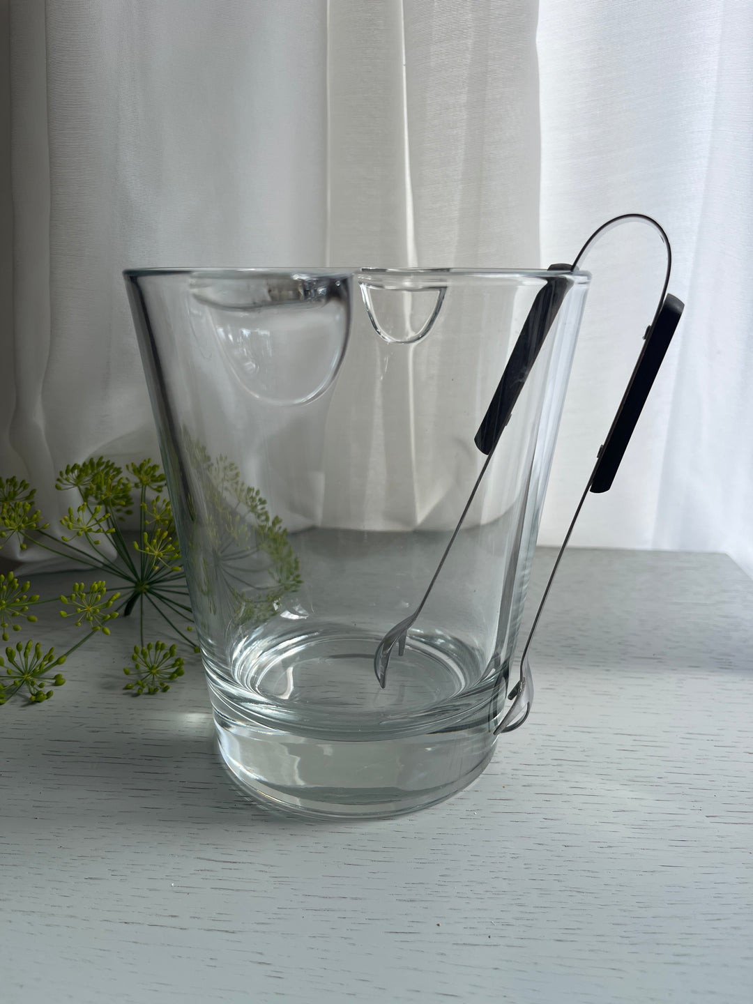 Retro ispand i klart glas med istang