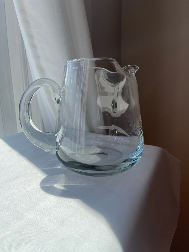 Glass jug, mouth-blown, solid