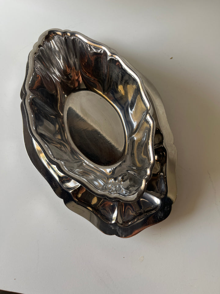 Vintage rustfri stål Sauseskål