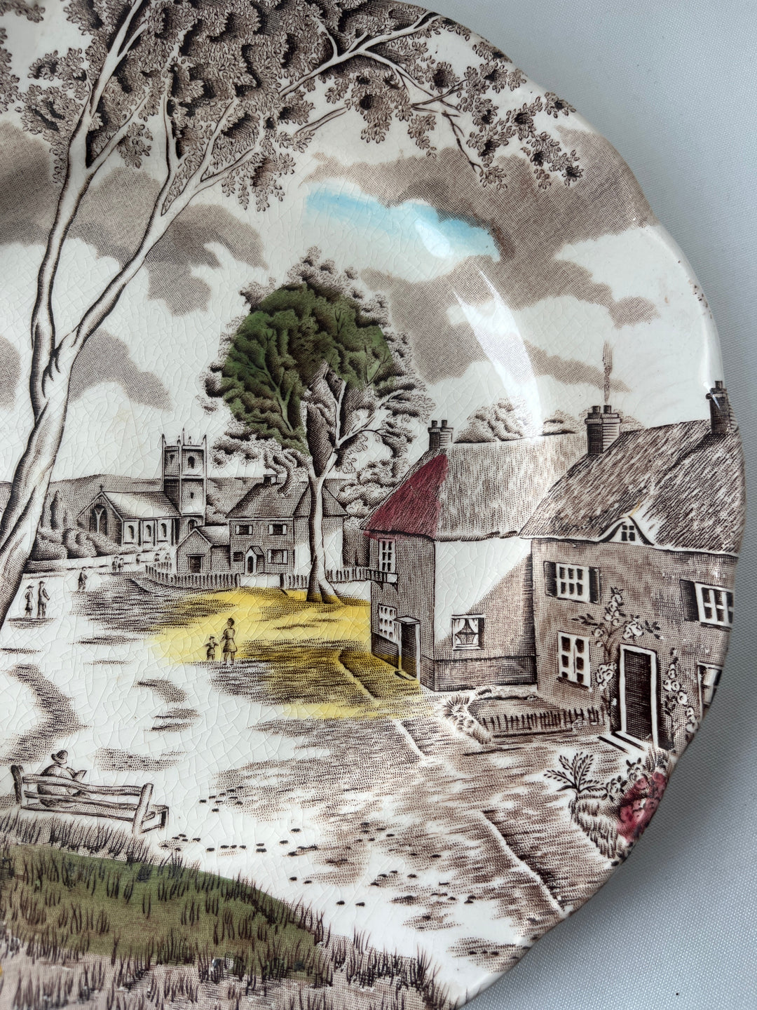 W.H. Grindley – “Sunday Morning” tallerken, Staffordshire, England