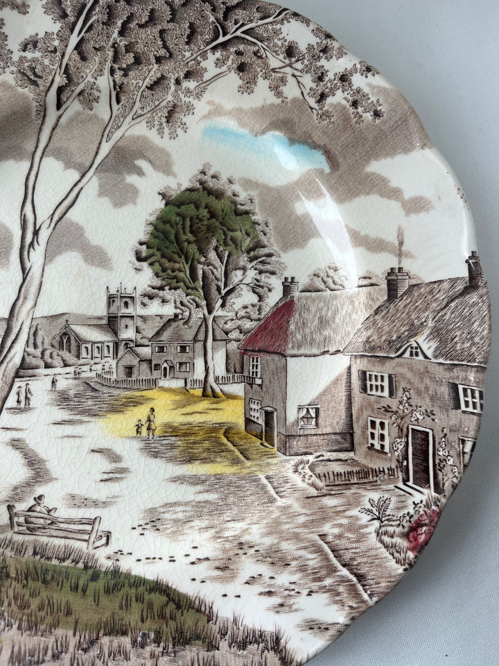 W.H. Grindley – “Sunday Morning” tallerken, Staffordshire, England