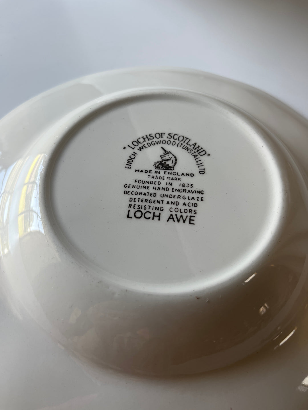 Dyb tallerken “Lochs of Scotland” made in England