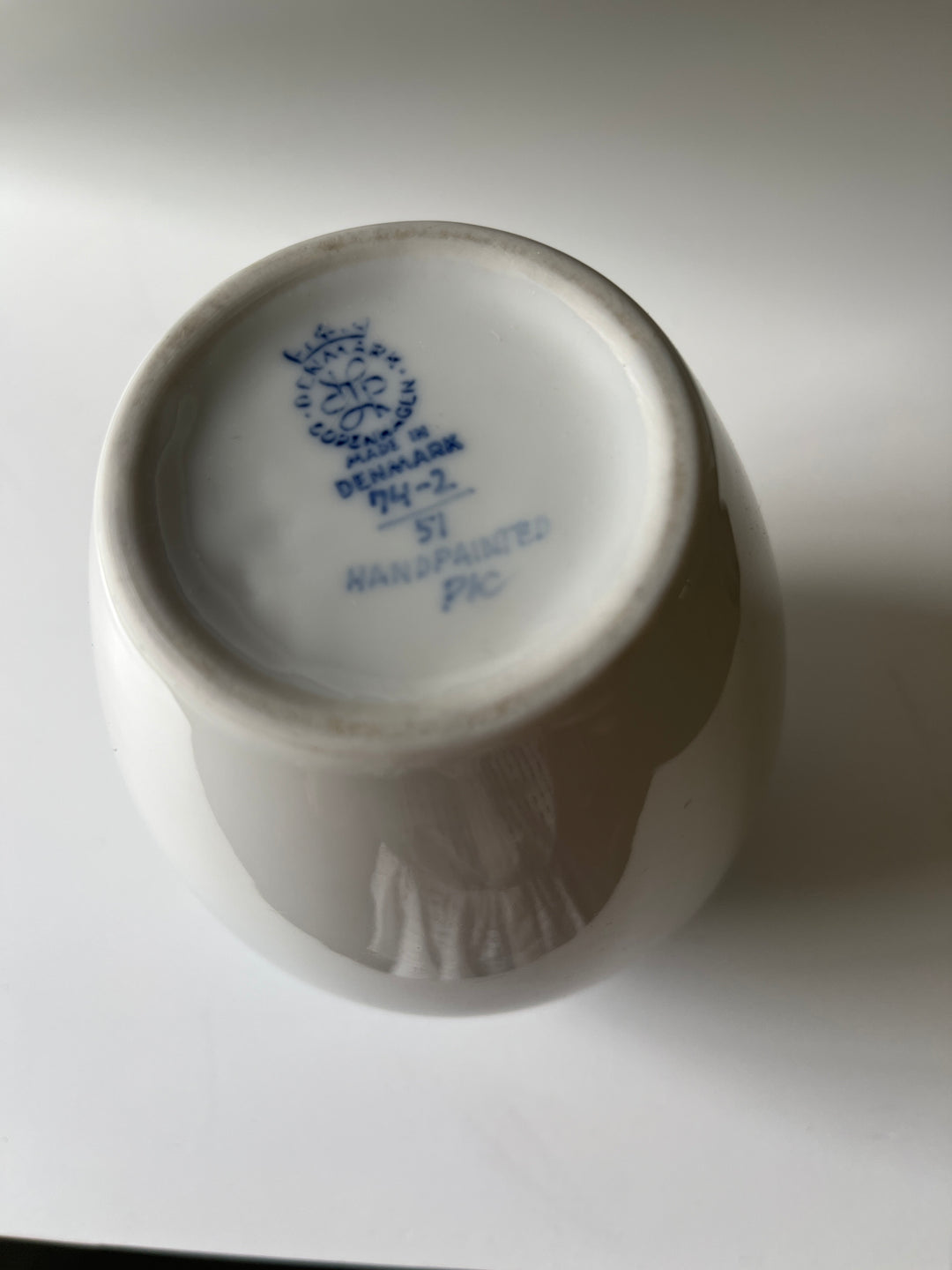 VINTAGE vase - Lyngby porcelæn - Maritimt motiv 74-2/57