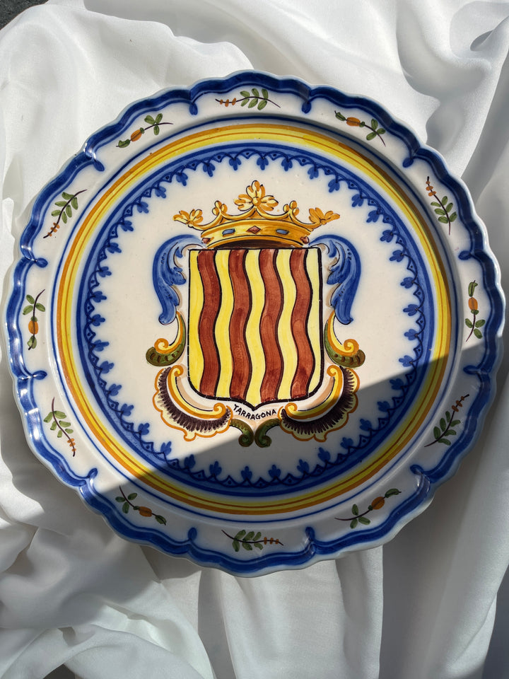 `Manises` - Spanien. Håndmalet fad/platte