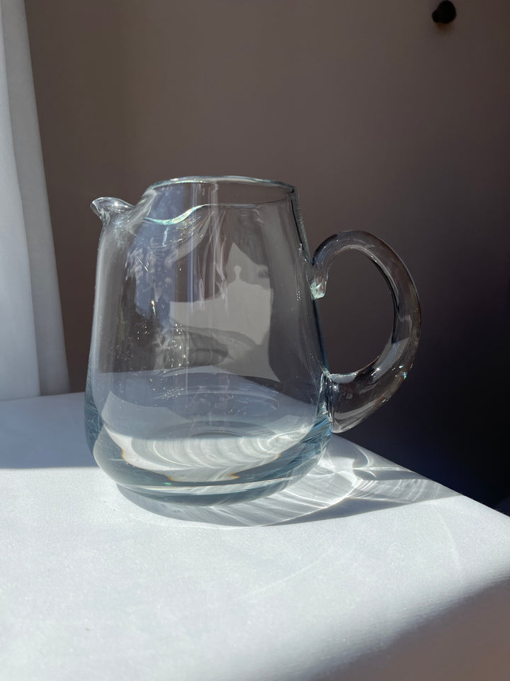Glass jug, mouth-blown, solid