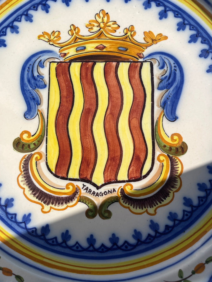 `Manises` - Spanien. Håndmalet fad/platte