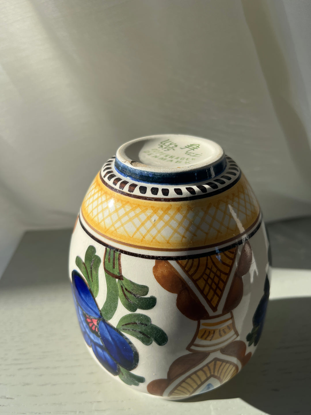 Aluminia vase Fajance