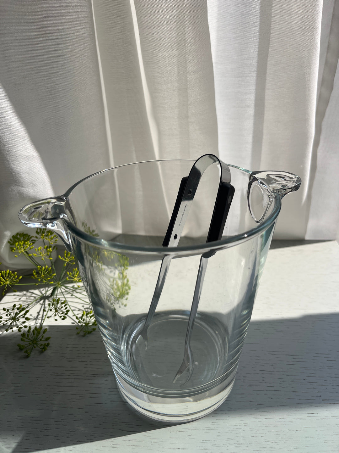 Retro ispand i klart glas med istang