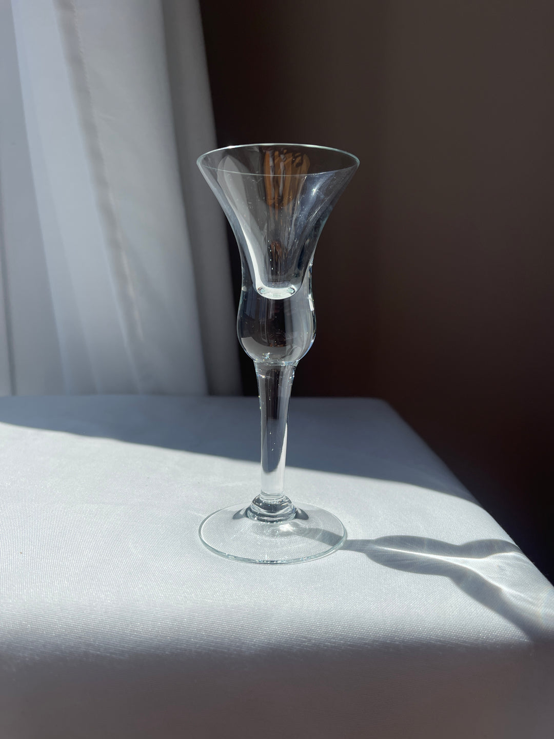 Holmegaard "Dutch" bell-shaped shot glass, clear glass. 