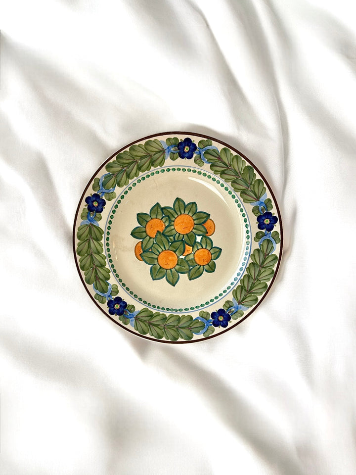 Aluminia - Faience wall plate / Dish with floral motif