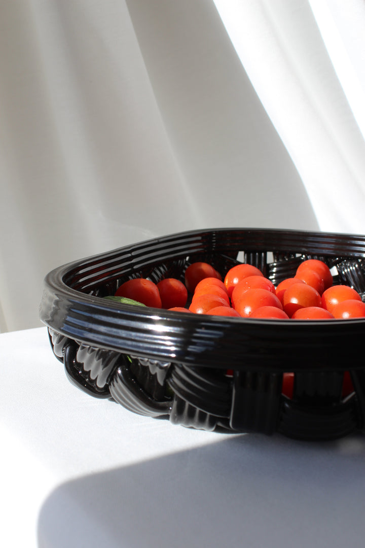 Vintage - Ceramic Wicker Basket
