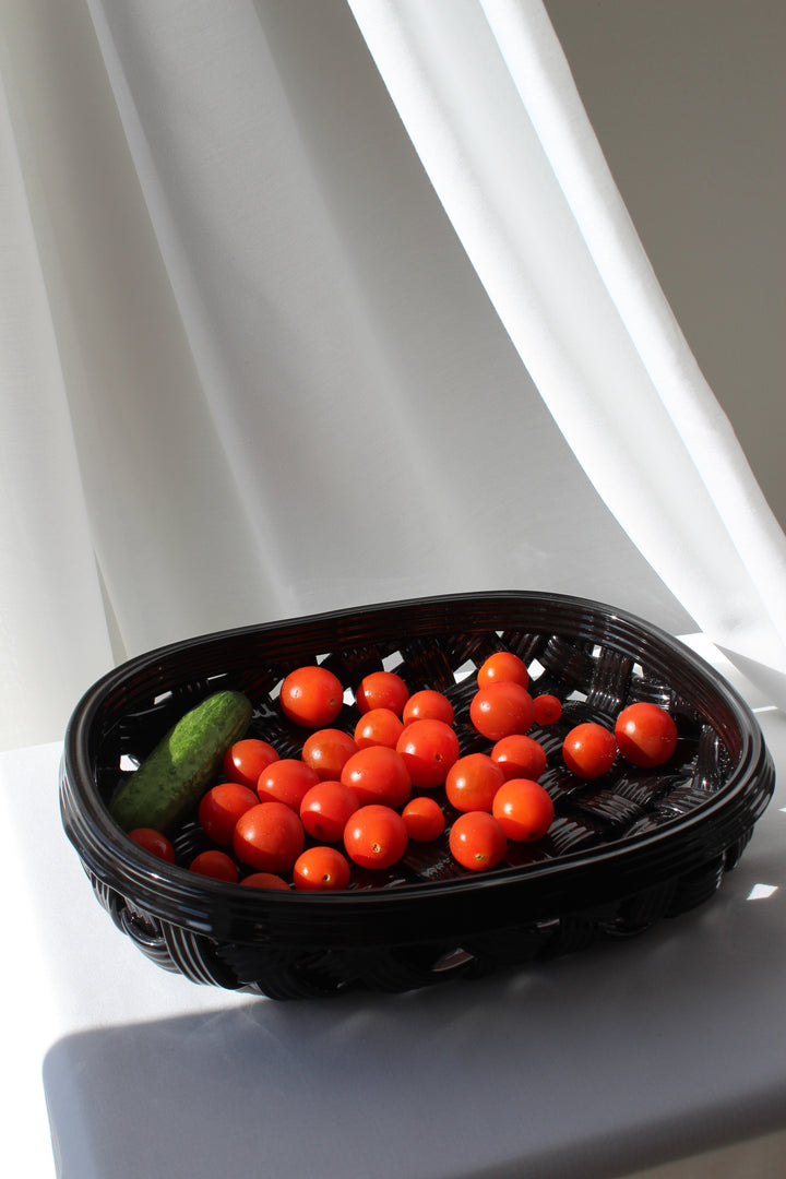 Vintage - Ceramic Wicker Basket