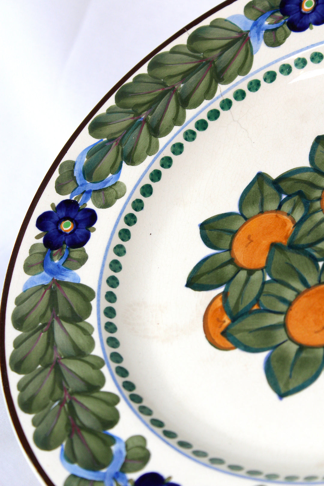 Aluminia - Faience wall plate / Dish with floral motif