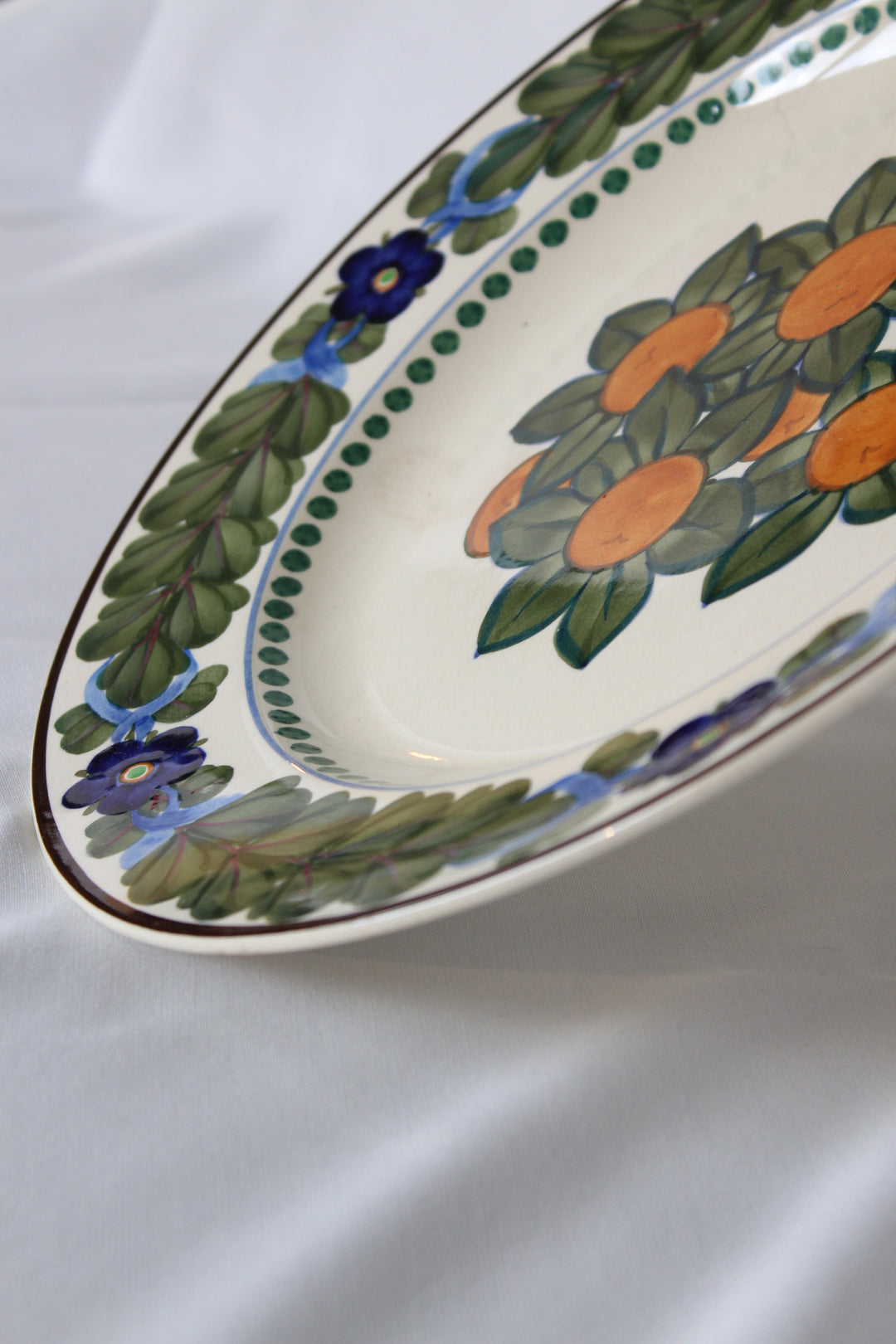 Aluminia - Faience wall plate / Dish with floral motif