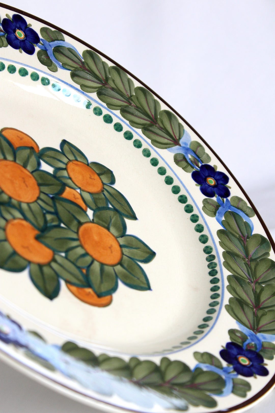 Aluminia - Faience wall plate / Dish with floral motif