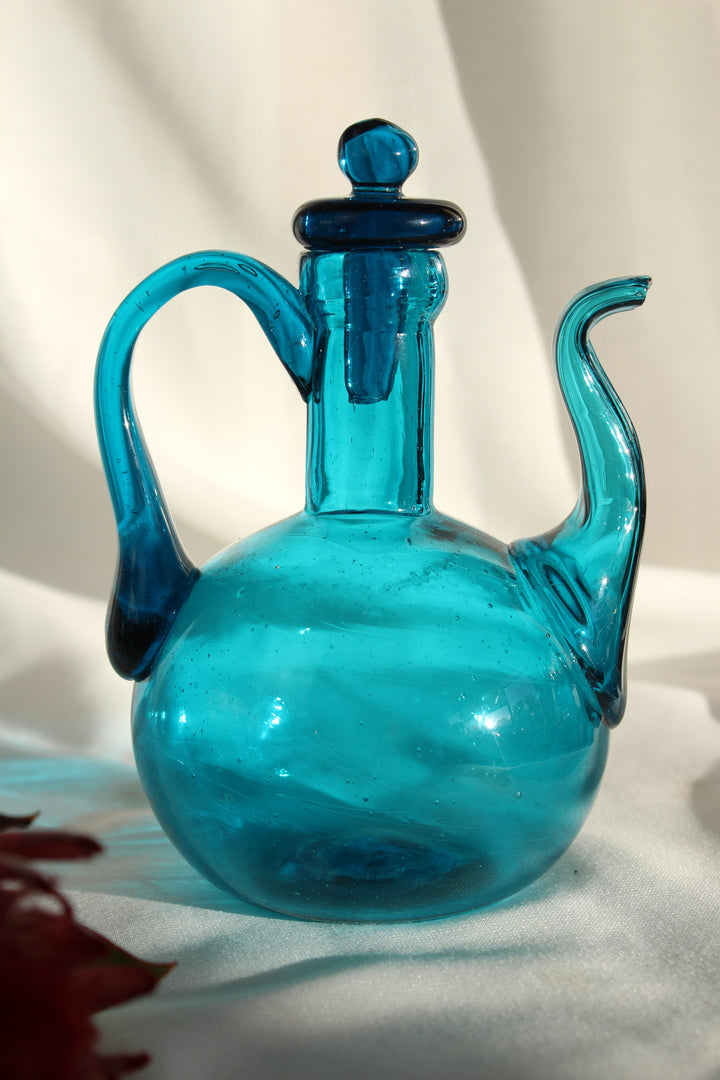 Italy - Mouth-blown jug, Turquoise