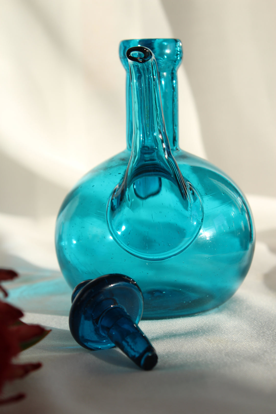 Italy - Mouth-blown jug, Turquoise