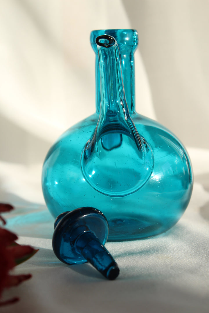 Italy - Mouth-blown jug, Turquoise