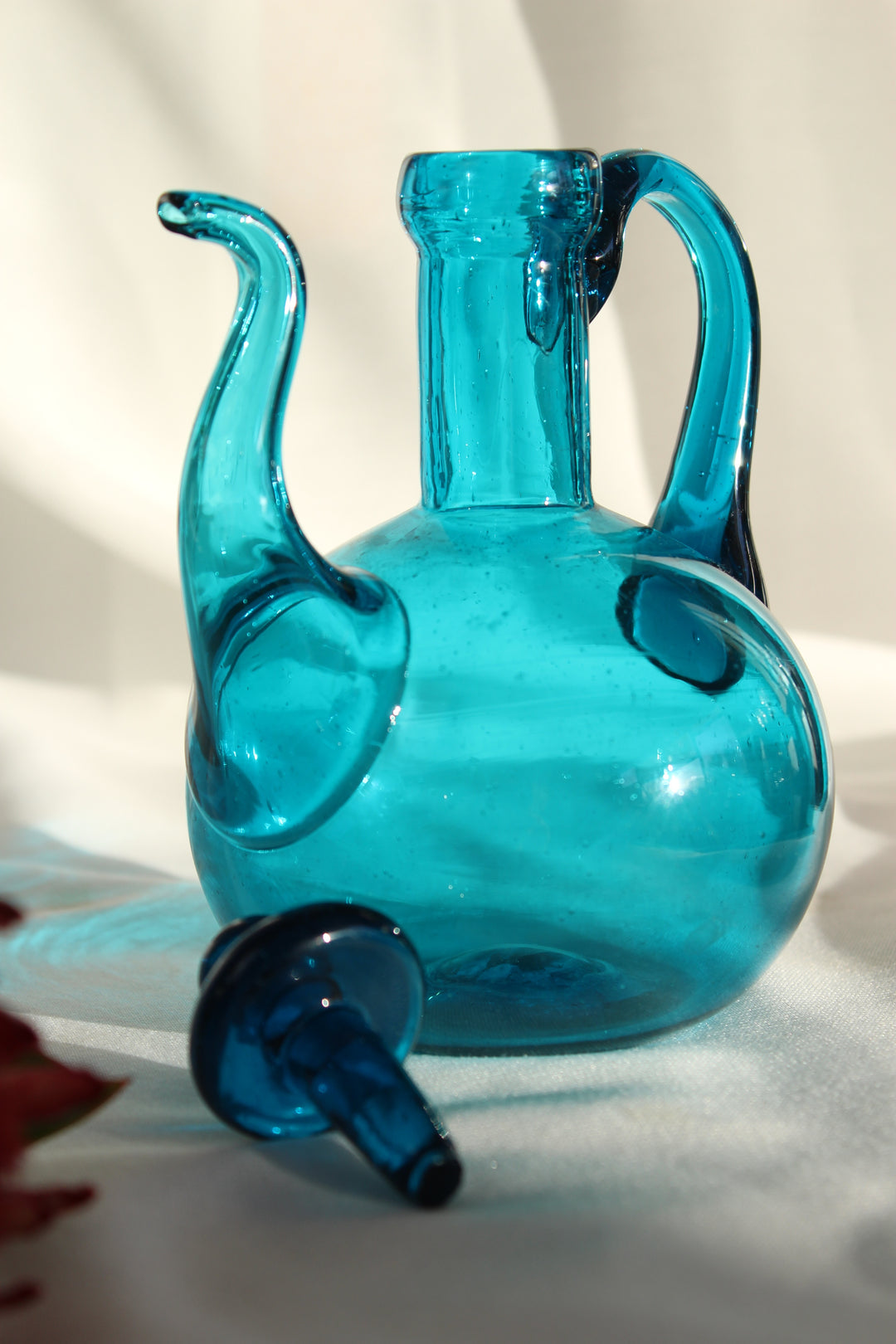 Italy - Mouth-blown jug, Turquoise
