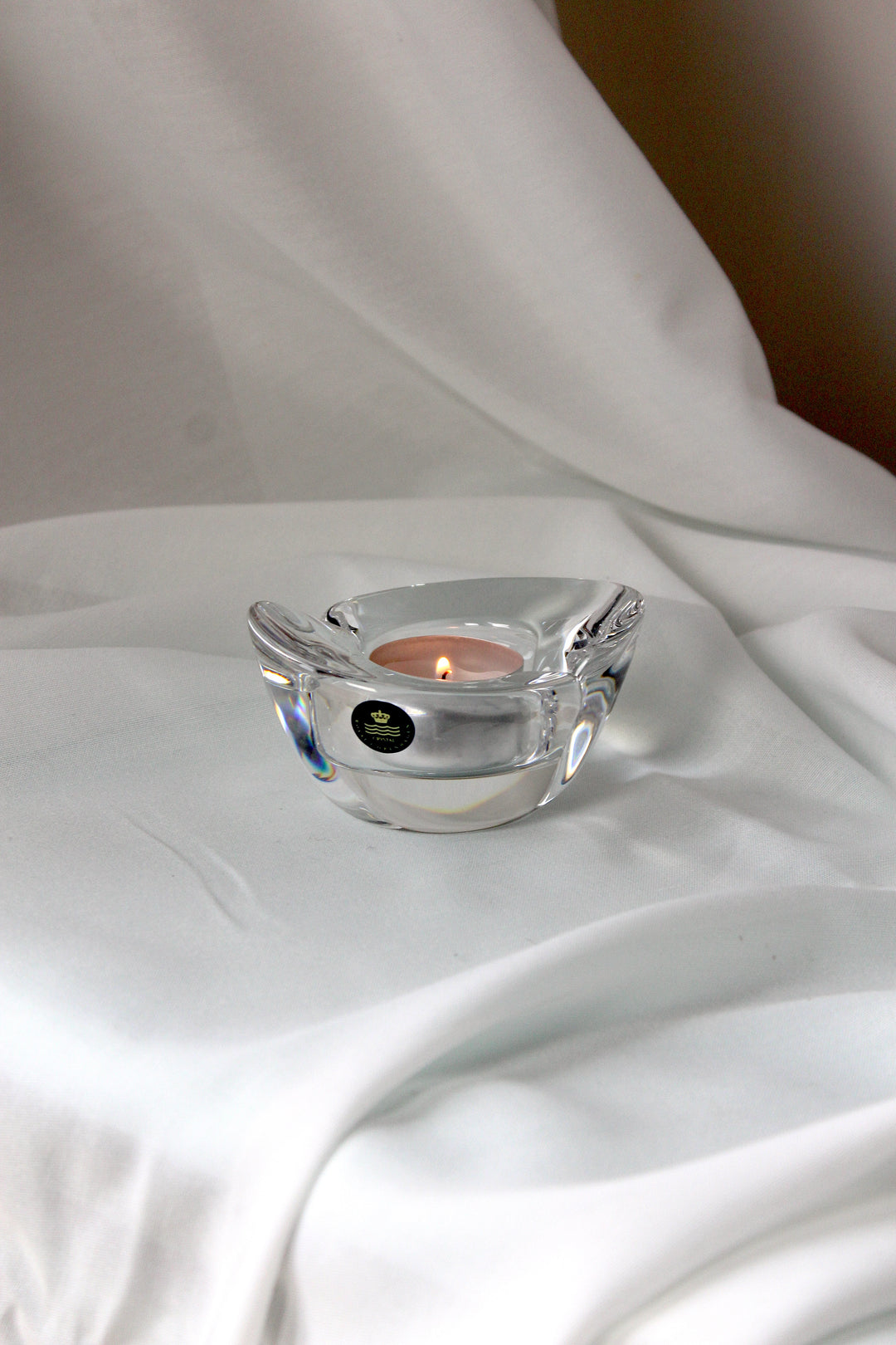 Royal Copenhagen - Candle holder, Duo round oval