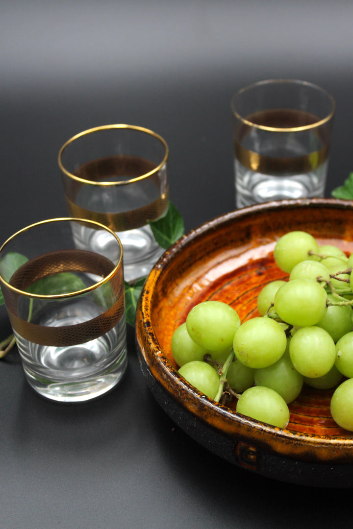 Italian glasses with gold rim