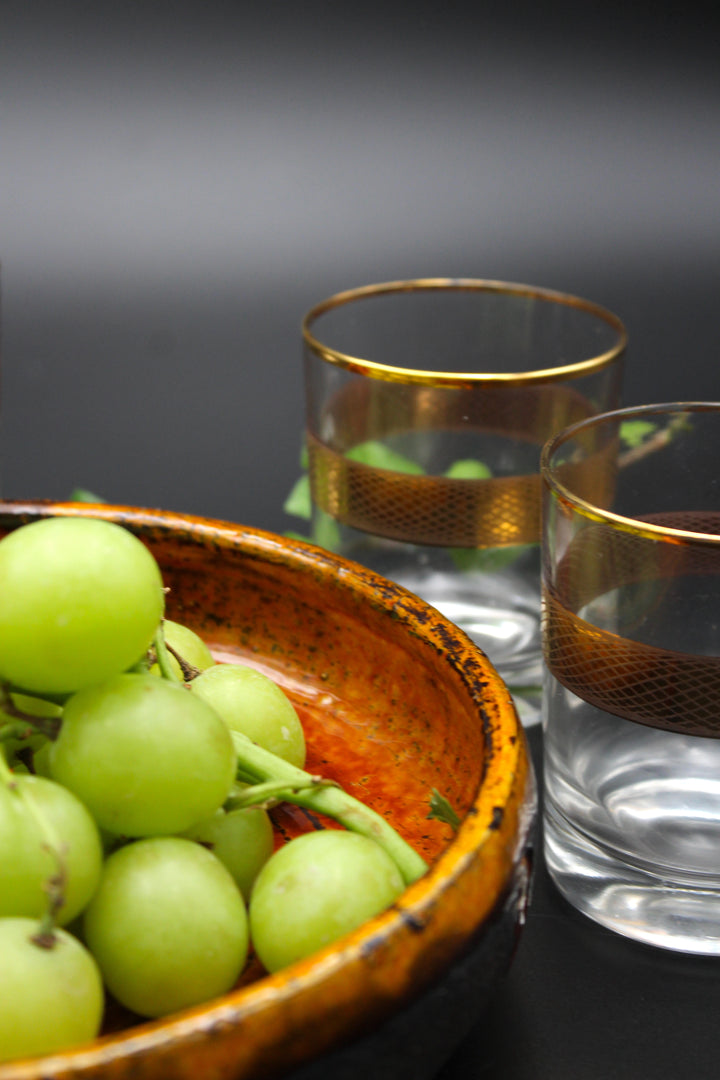 Italian glasses with gold rim
