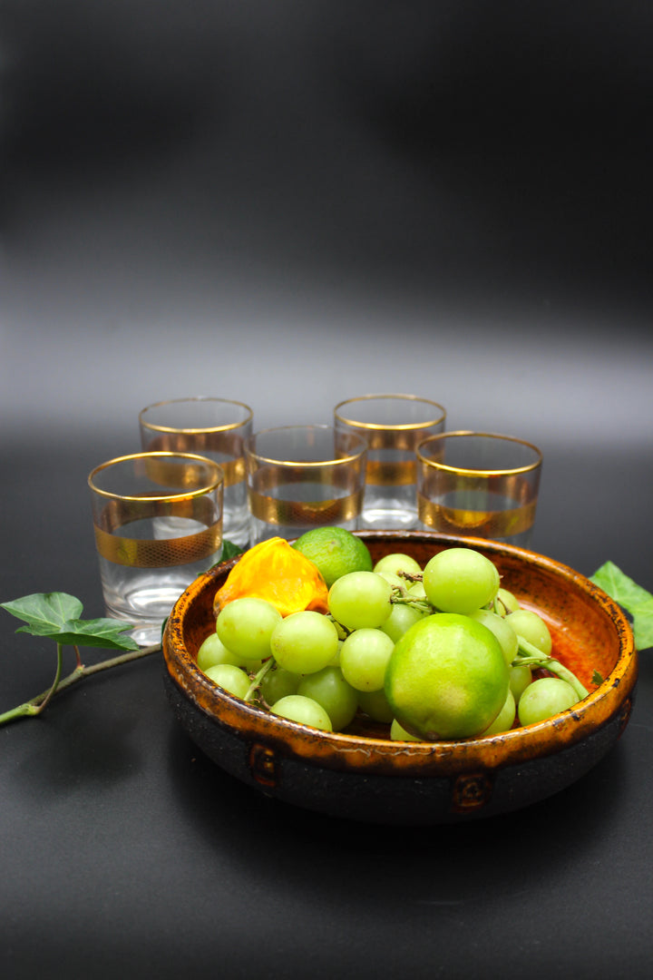 Italian glasses with gold rim