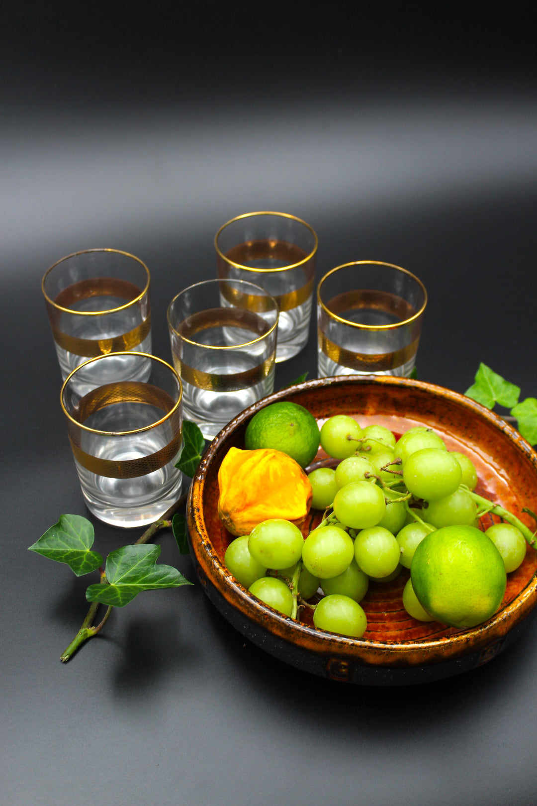 Italian glasses with gold rim