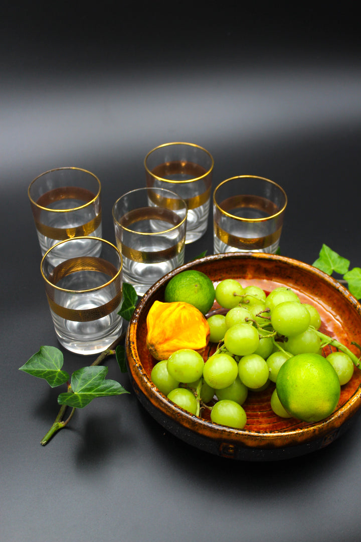 Italian glasses with gold rim