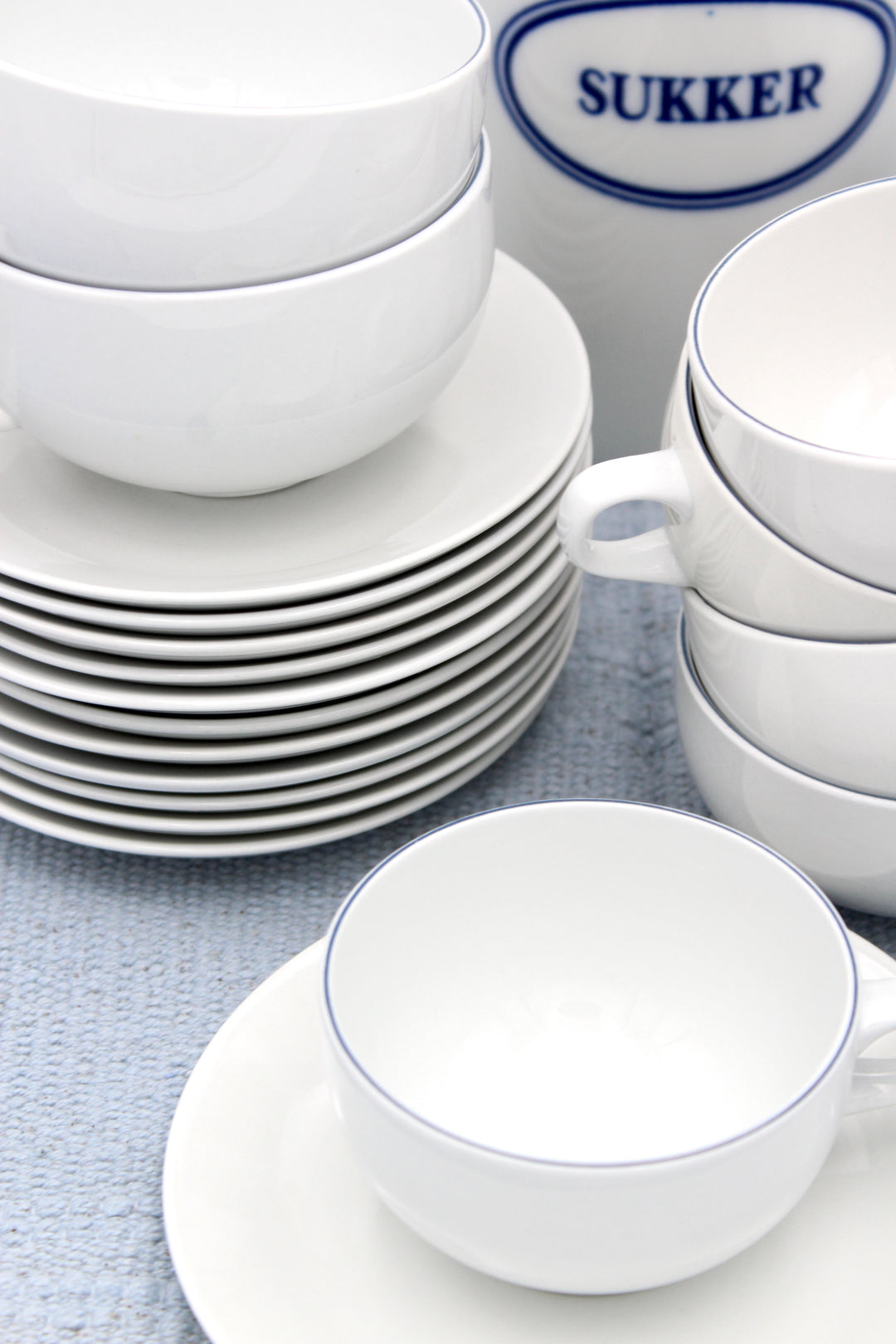 Royal Copenhagen - Blue rim coffee cup with saucer