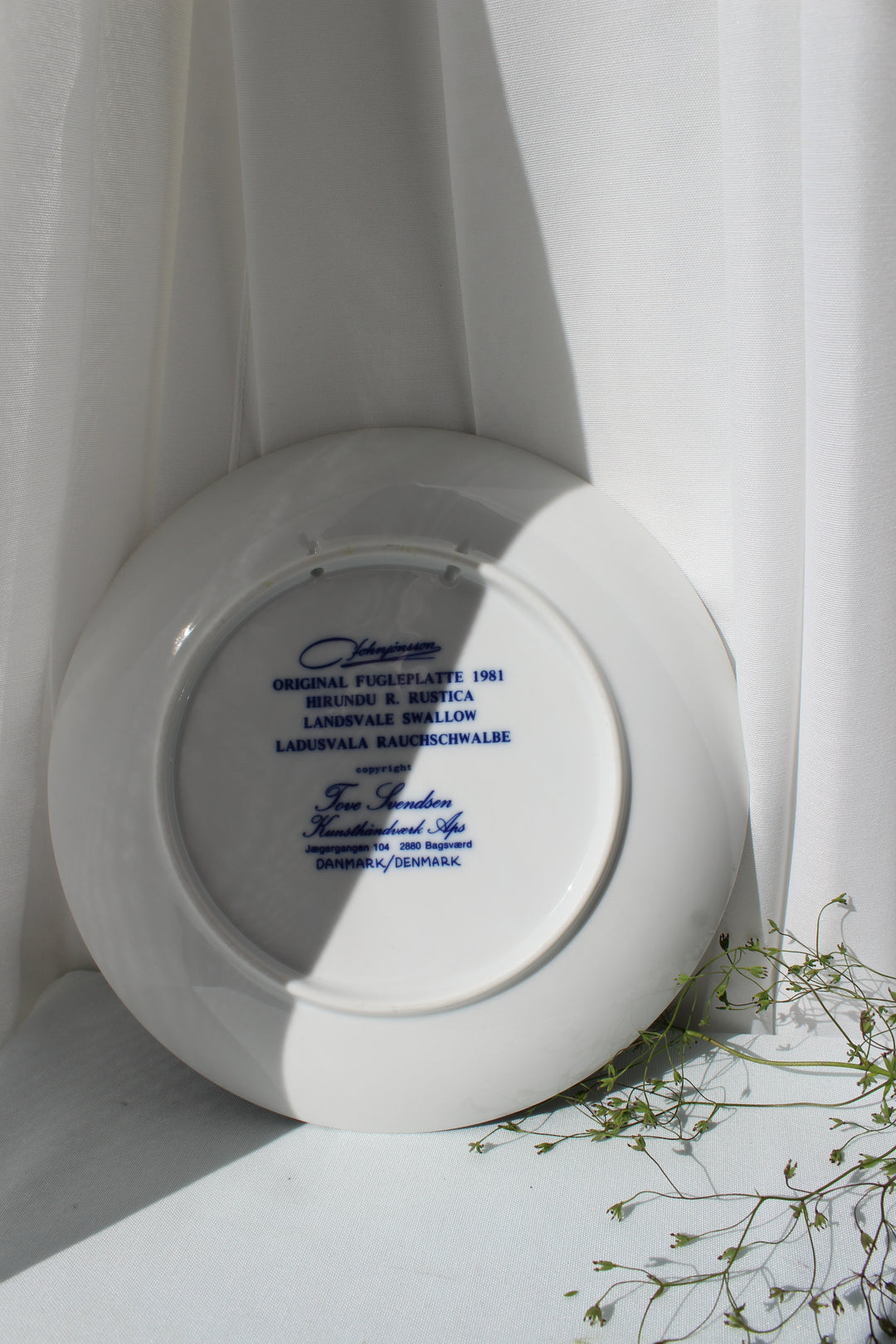 Tove Svendsen - Original bird plate, assorted.