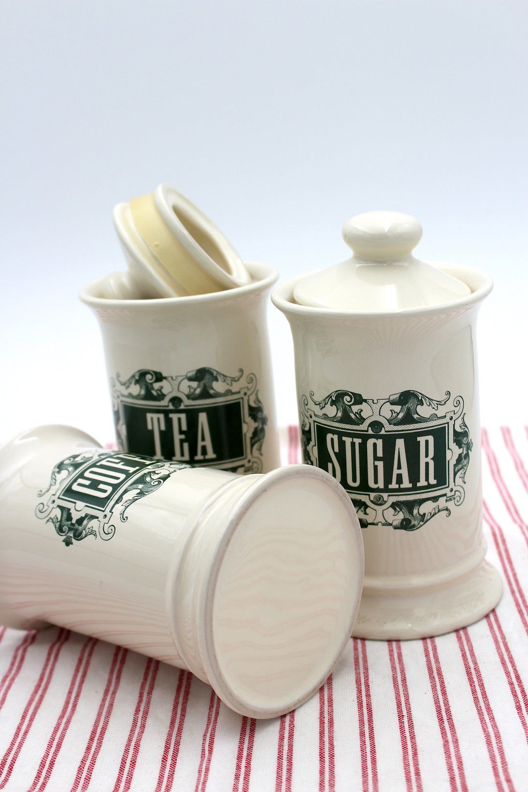 Vintage - Sugar, coffee, tea - jar set