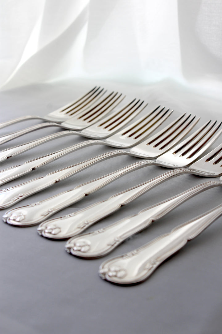 Liselund - Fork glossy 2-tower silver plated