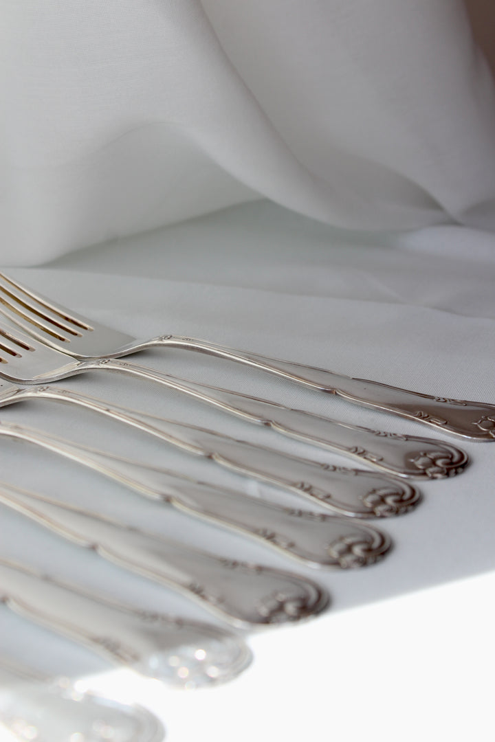 Liselund - Fork glossy 2-tower silver plated