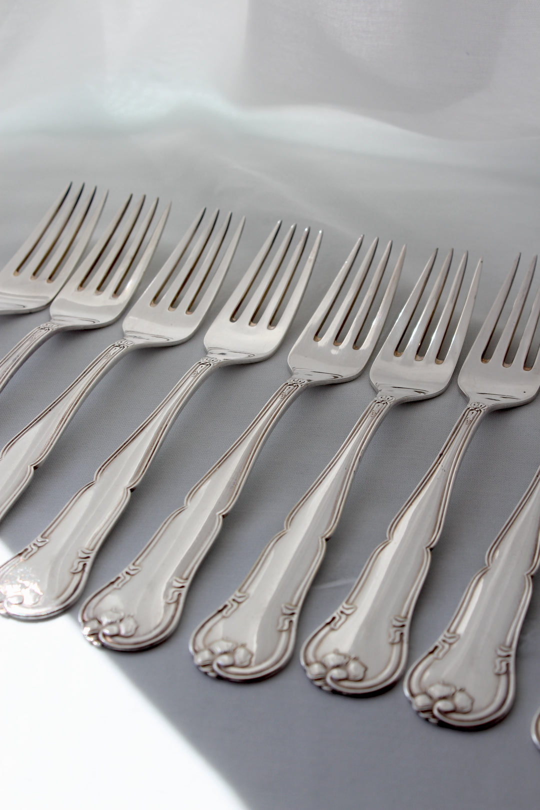 Liselund - Fork glossy 2-tower silver plated