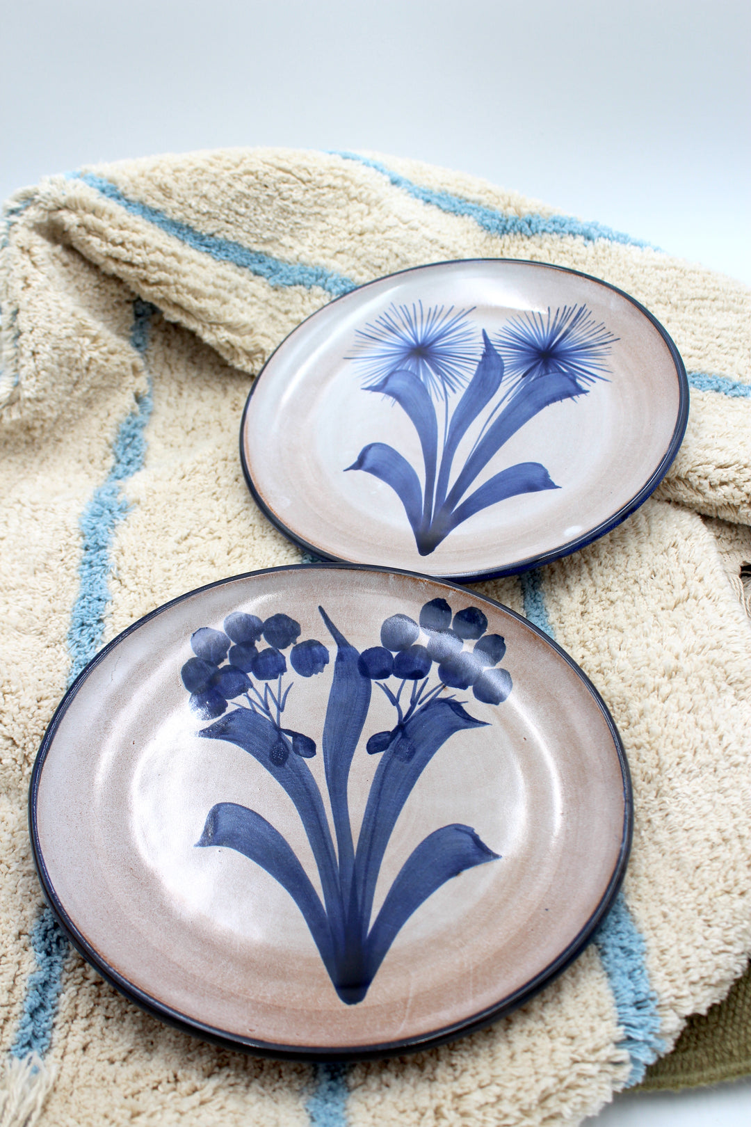 Hand-painted Italian plates, 2 pieces.